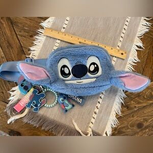 Blue Plush Character Waist Bag